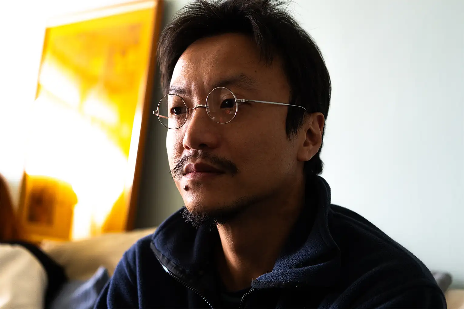 Wu guo qiang x john lennon retro perspective