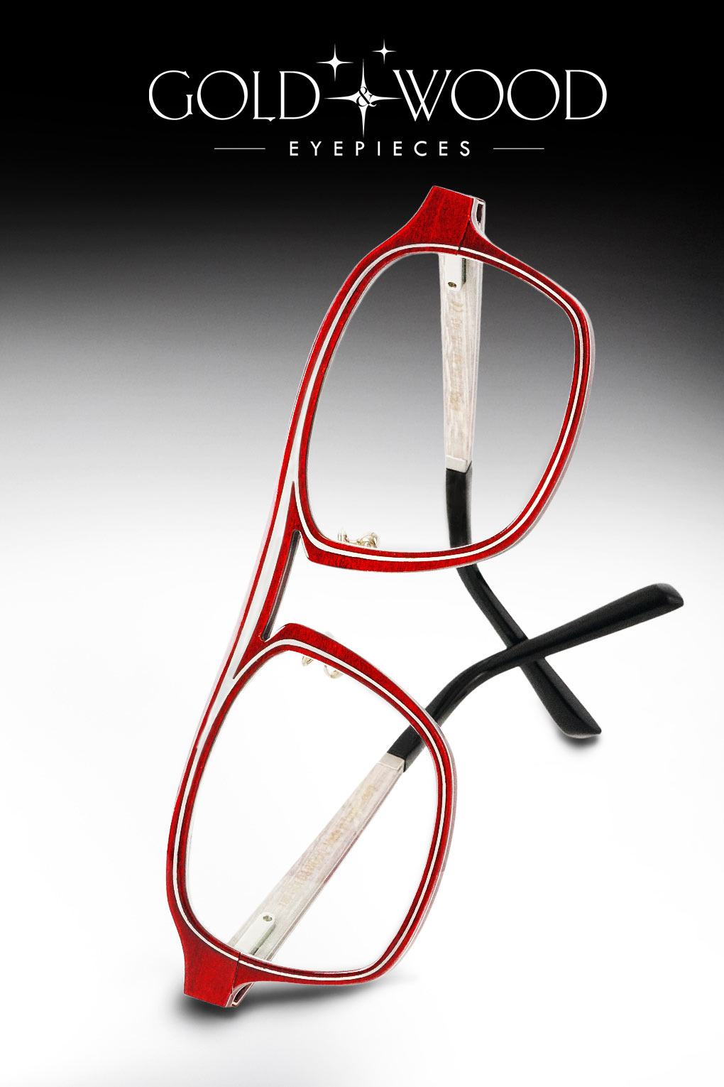 Handmade luxury glasses GOLD&WOOD-6